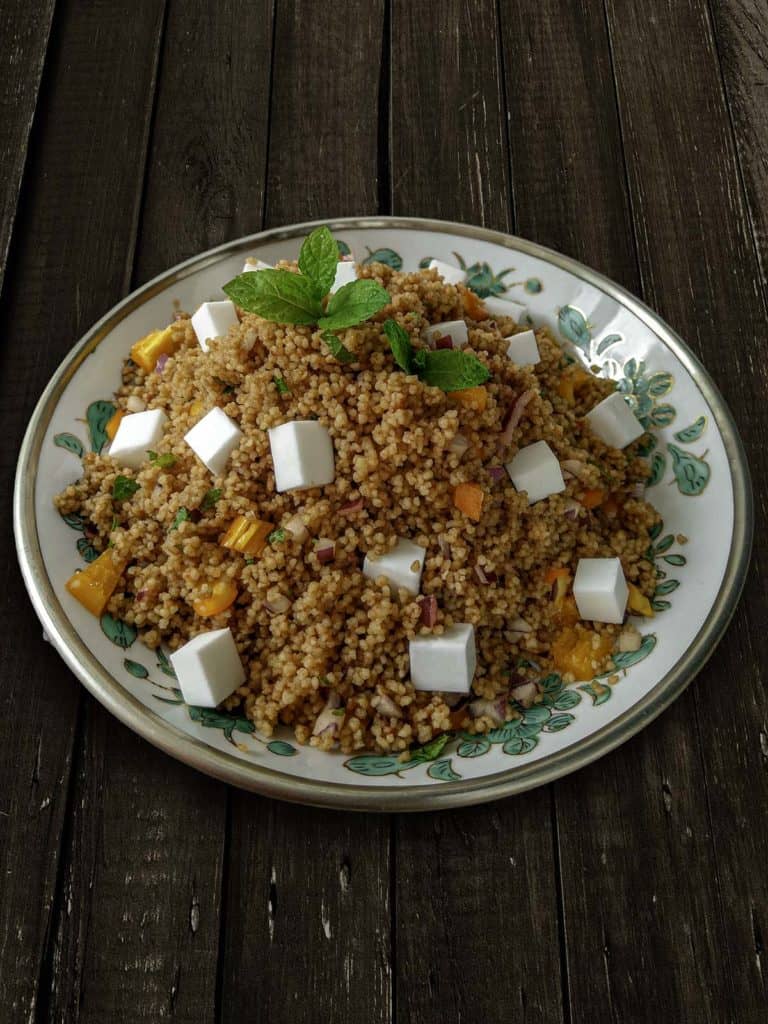 vegan feta couscous