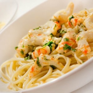 Vegan Shrimp Scampi with Linguini
