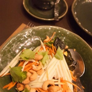 Spicy Fried Tofu Salad with Mango Sauce at Nara Cuisine
