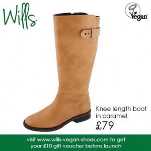 Caramel Knee Length Vegan Boot