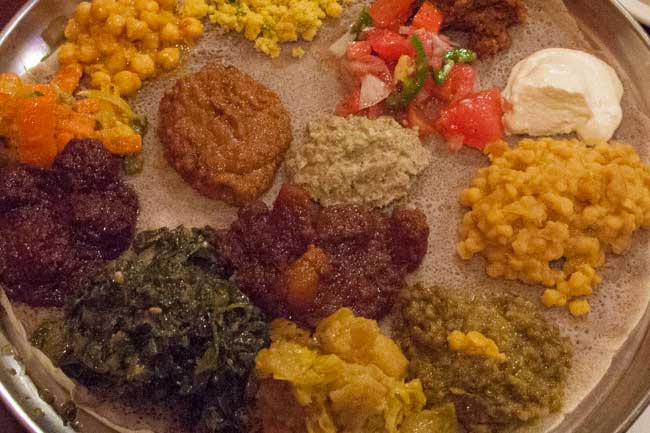 Dukem Ethiopian Vegetarian Platter