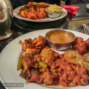 Dinner from the buffet at Rani Gujarati Restaurant