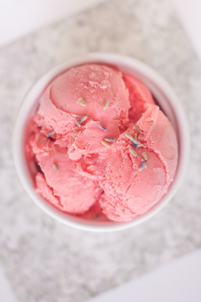 Strawberry Lavender Ice Cream