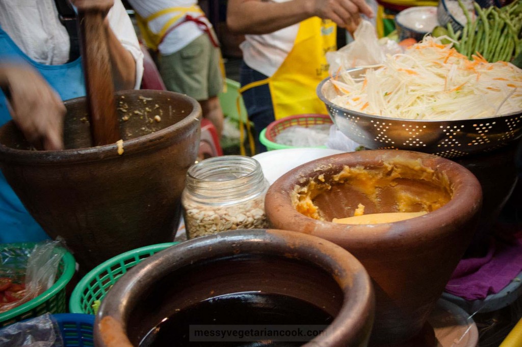 Clay mortars for making som tam