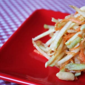 Kohlrabi and Shredded Carrot Salad