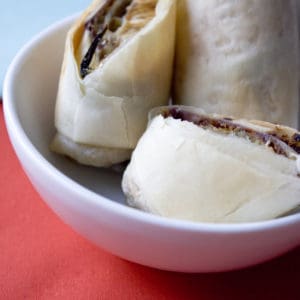 Aubergine and Hot Hummus Pastry Rolls