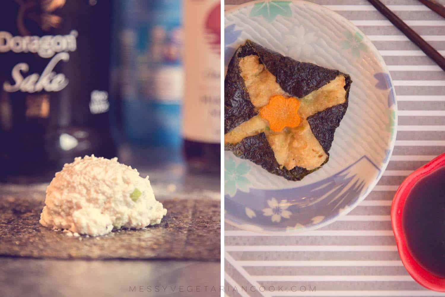 Tofu Nori Parcels inspired by traveling as a vegan in Kyoto