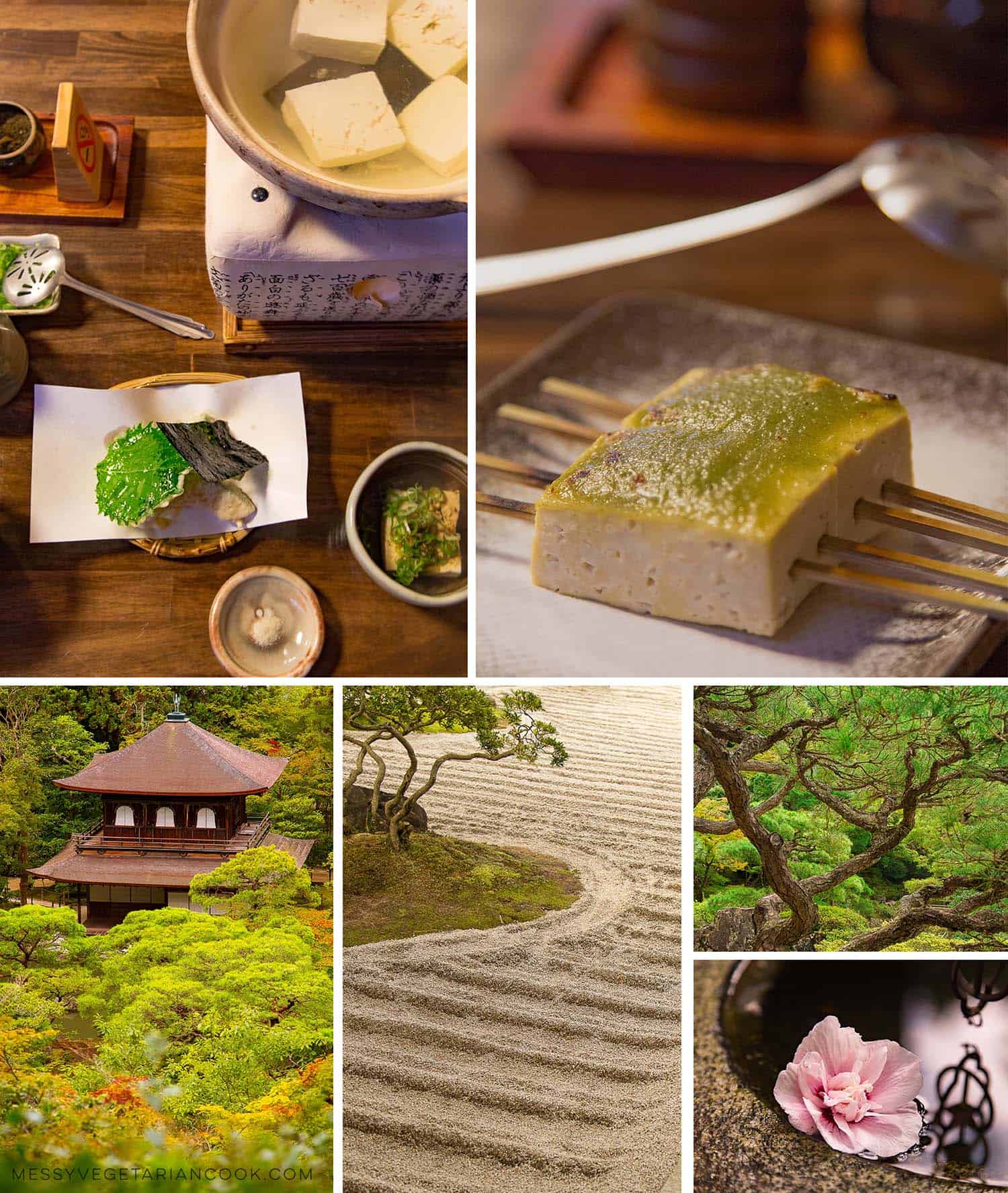 Okutan tofu restaurant food plus Ginkaku-ji and Hōnen-in temples