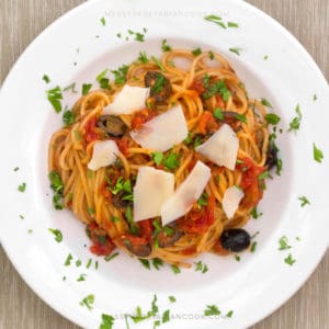 vegan spaghetti puttanesca recipe