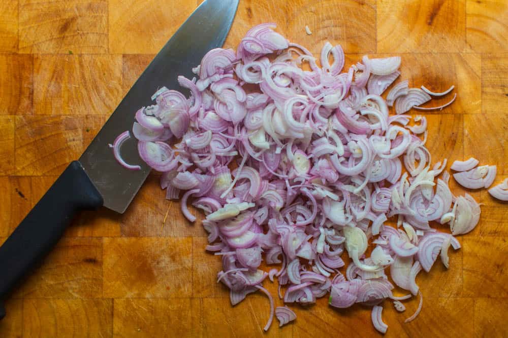 Chopped Shallots for Shallot Oil