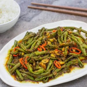 Vegan Chinese Sichuan Style Green Beans