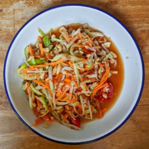 Vegan som tam galampom (Thai kohlrabi salad)
