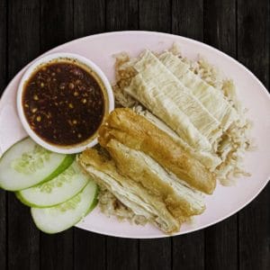 vegan chicken rice (khao man gai)