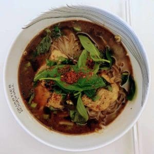 Vegan boat noodles at Sook Sathorn