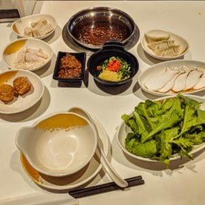 Vegan Taiwanese hot pot at Okay Shabu Shabu restaurant in Bangkok