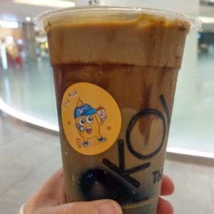 brown sugar and black jelly drink